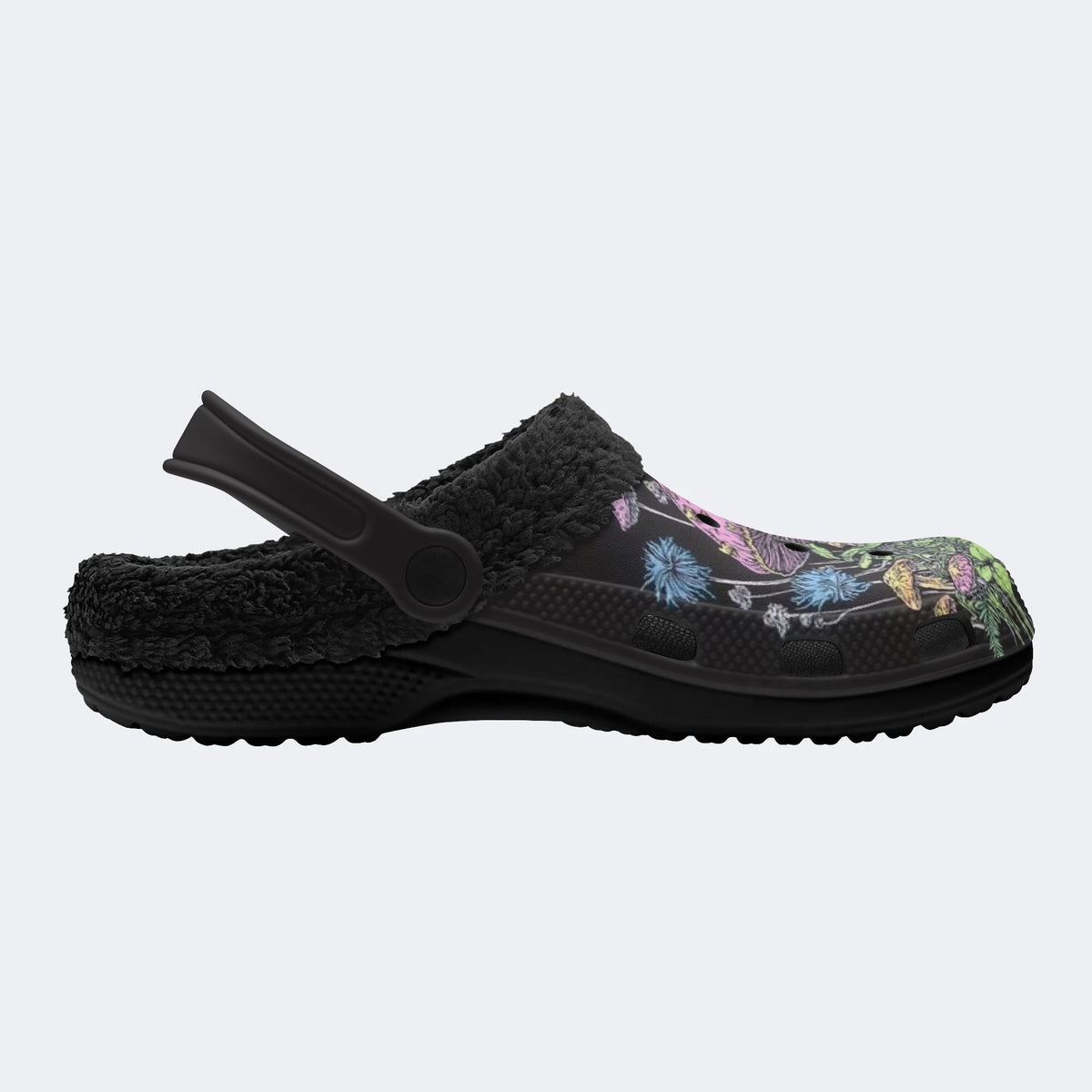 Mushroom Skull - Fur Lined Slippers/Sandals