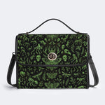 Death Moth And Animal Skeleton - Leather Satchel Bag