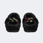 Zombie Skull Horror‑Fur Lined Slippers Sandals