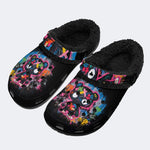 Dark Splatter Bear - Fur Lined Slippers/Sandals