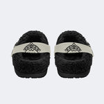 Classic Death Moth Print - Fur Lined Slippers/Sandals