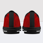 Red Sheets Skull Low Top Canvas Shoes