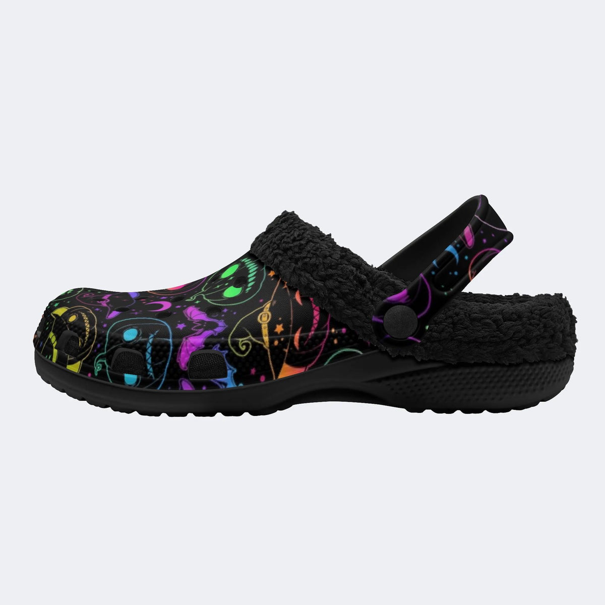 Gothic Witch Moon Star - Fur Lined Slippers/Sandals