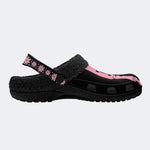 Pink Gradient Skeleton Toes Skull - Fur Lined Slippers/Sandals