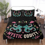 Spooky Tentacle Cat Print - Three Piece Bedding Set