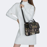 Vintage Couple Frog Print - Leather Satchel Bag