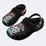 Jokers Graphic Print- Fur Lined Slippers