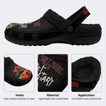 Unisex Retro PET SEMATARY Print - Fur Lined Slippers/Sandals