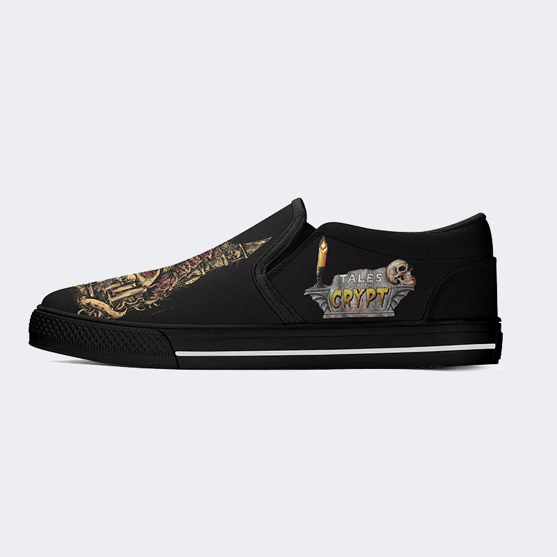 Unisex Crypt Horror Print - Slip On Shoes