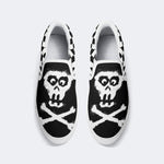 Unisex Skull Print - Slip On Shoes