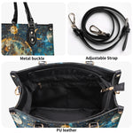 Mystical Astrological Symbols Print - Leather Handbag