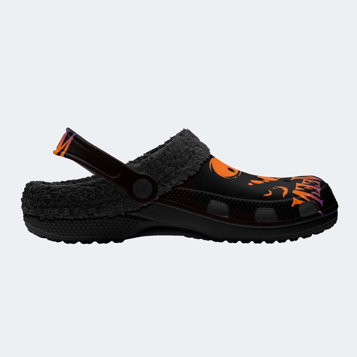 Creepy Pumpkin Bat - Fur Lined Slippers/Sandals