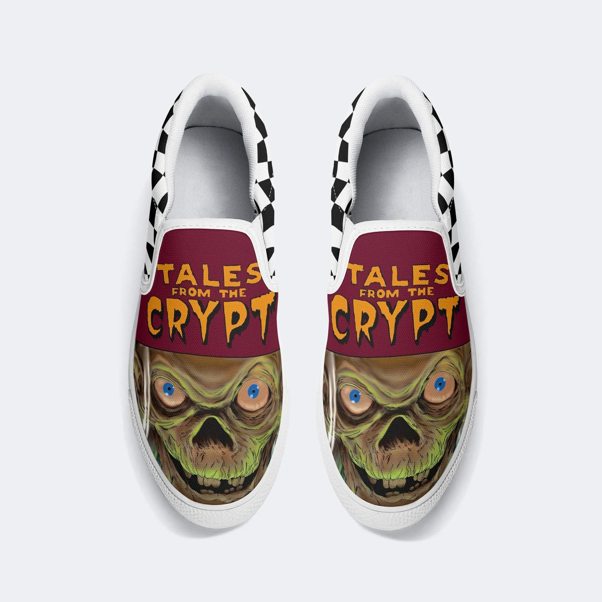 Unisex Tales Crypt Zombie Art Print - Slip On Shoes