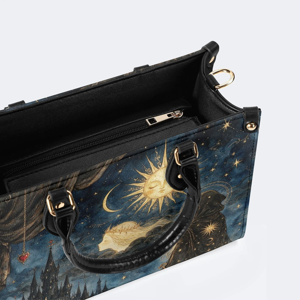 Star Moon Castle Figure Print Handbag Factory Direct Sales