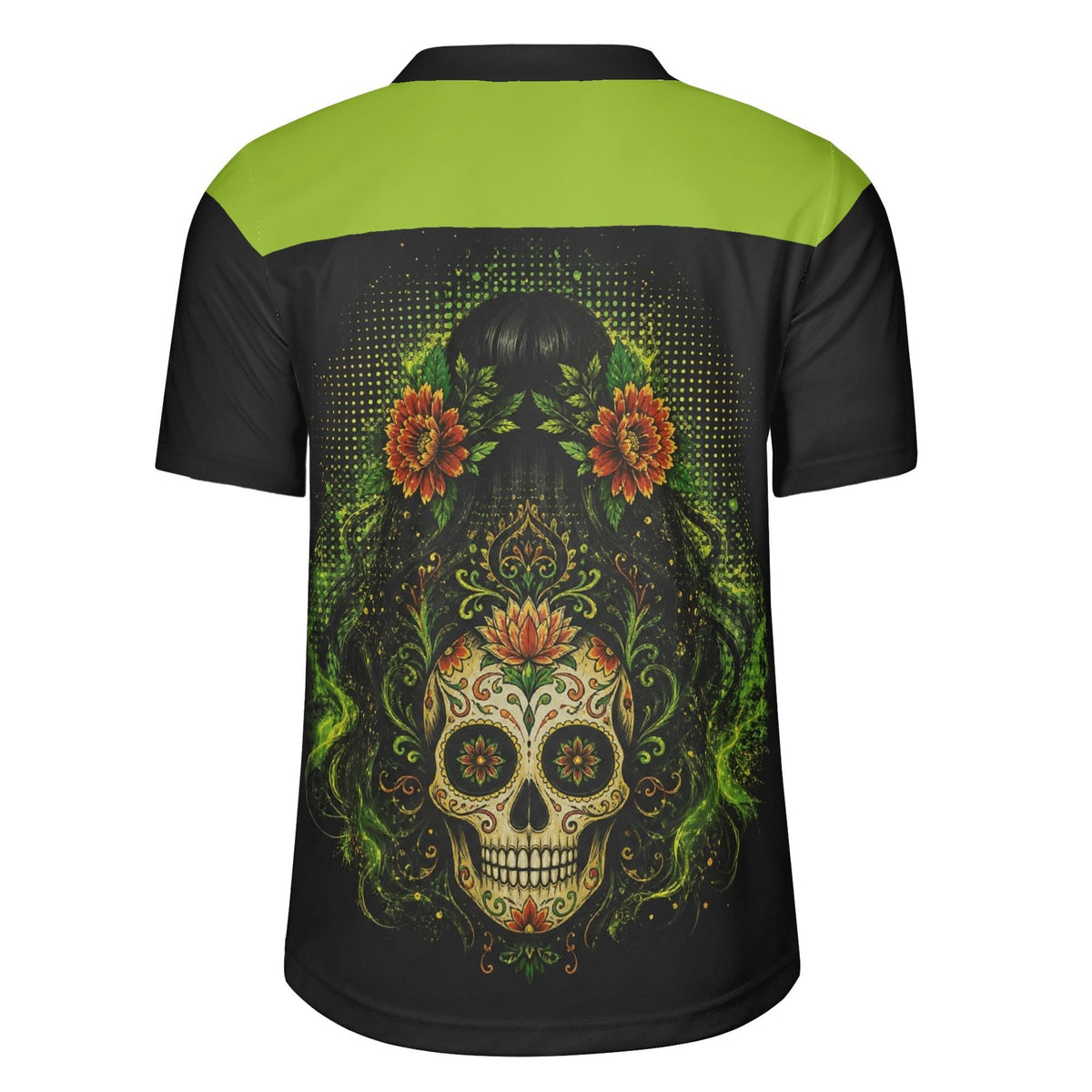 Sugar Skull Marigold Lady - Men's All Over Printing Rugby Jersey
