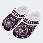 Classic Panther Print - Fur Lined Slippers/Sandals