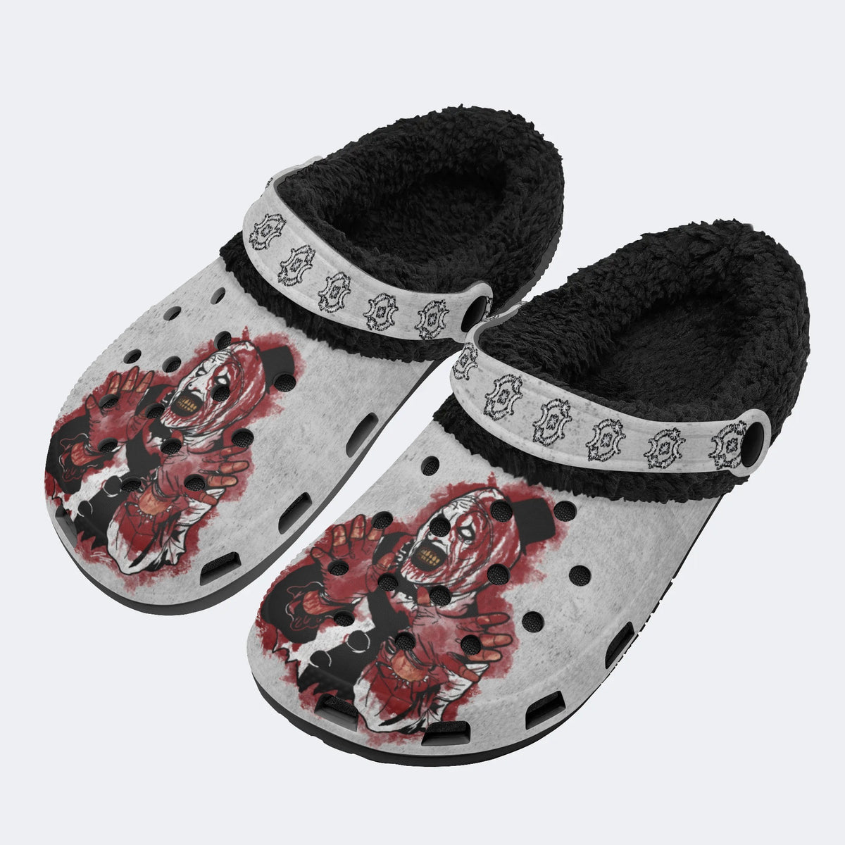 Unisex Horror Print - Fur Lined Slippers