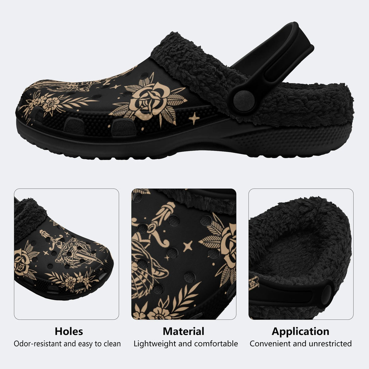 Tiger&Dagger Art Print - Fur Lined Slippers/Sandals