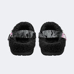 Gothic Dark Butterfly - Fur Lined Slippers/Sandals