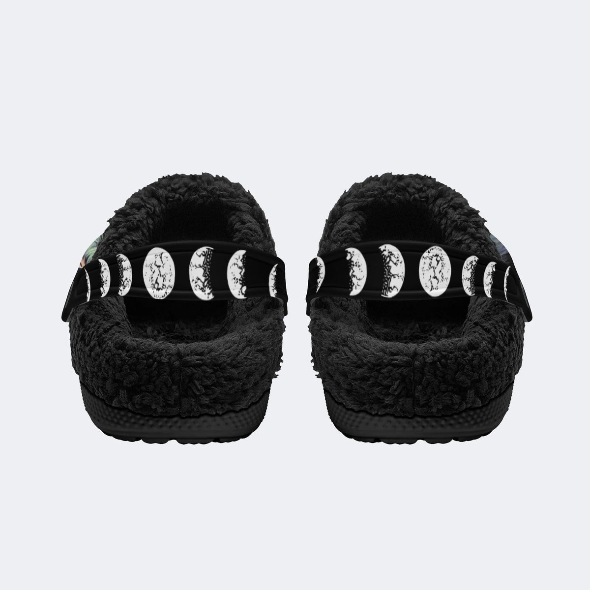 Halloween Horror Movies Print - Fur Lined Slippers/Sandals