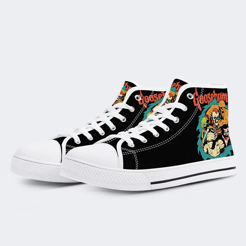 Unisex Horror Totenkopf Druck - High Top Canvas