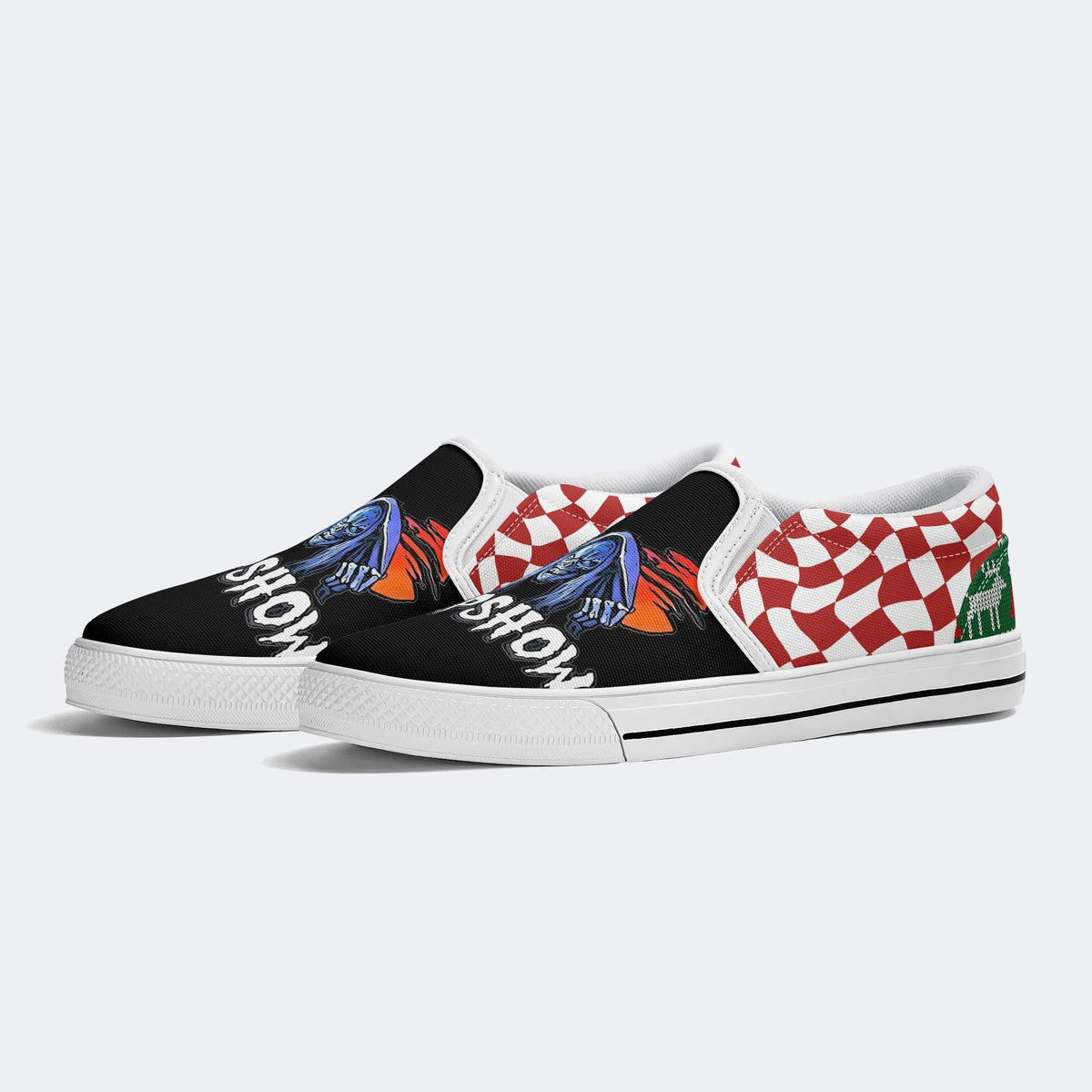 Horror Movie Vintage Graphic Print - Slip On Shoes