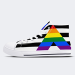 Straight Ally Flag High Top Canvas Shoes