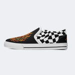 Flame Cowboy Frog Print - Slip On Shoes