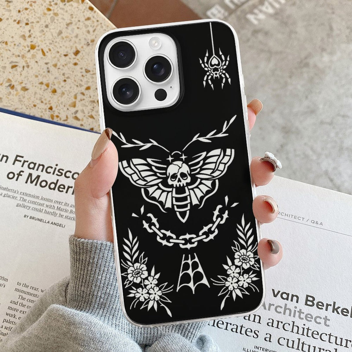 Death Moth Vintage Print - Phone Case