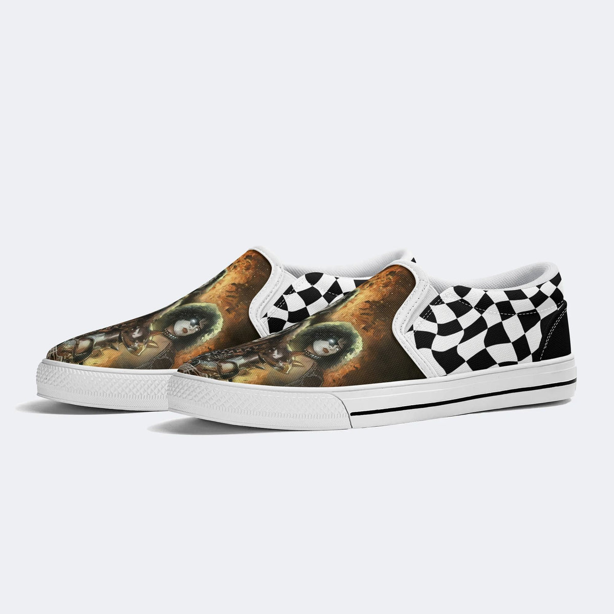 Unisex Rock Band Print - Slip On Shoes