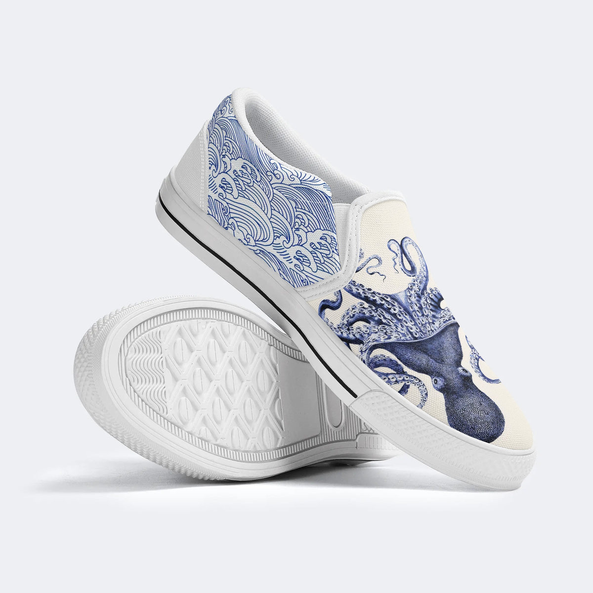 Deep Sea Octopus Tentacles Art Print - Slip On Shoes