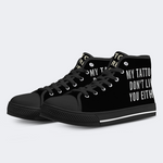 Unisex My Tattoos Don't Like Your Either Print - High Top Canvas