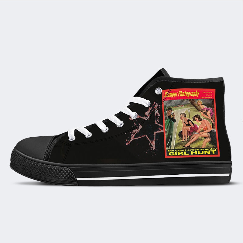 Unisex Mädchen Jagd Druck - High Top Canvas