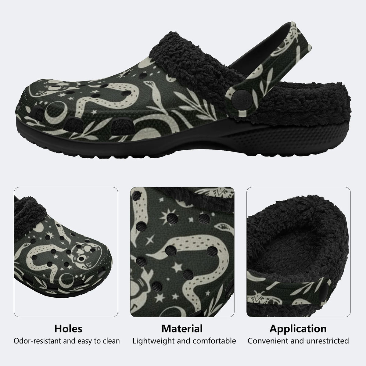 Celestial Snake - Fur Lined Slippers/Sandals