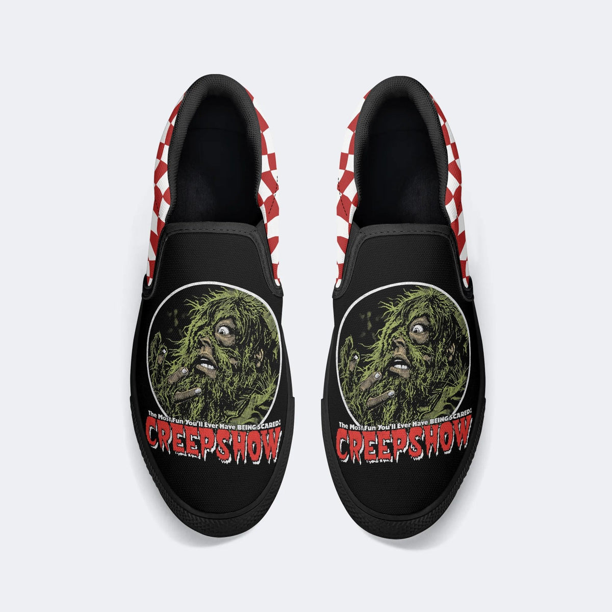 Horror Movie Vintage Print - Slip On Shoes