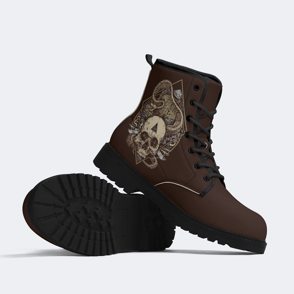 Horror Skull Print - Boots