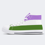 Genderqueer Pride Flag High Top Canvas Shoes