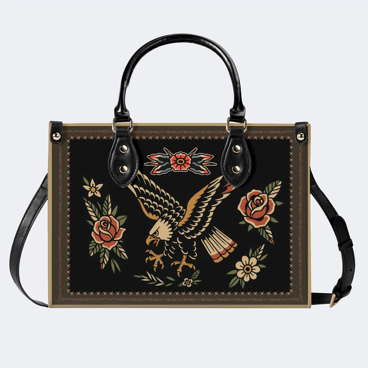 Eagle Spreads Wings - Leather Handbag