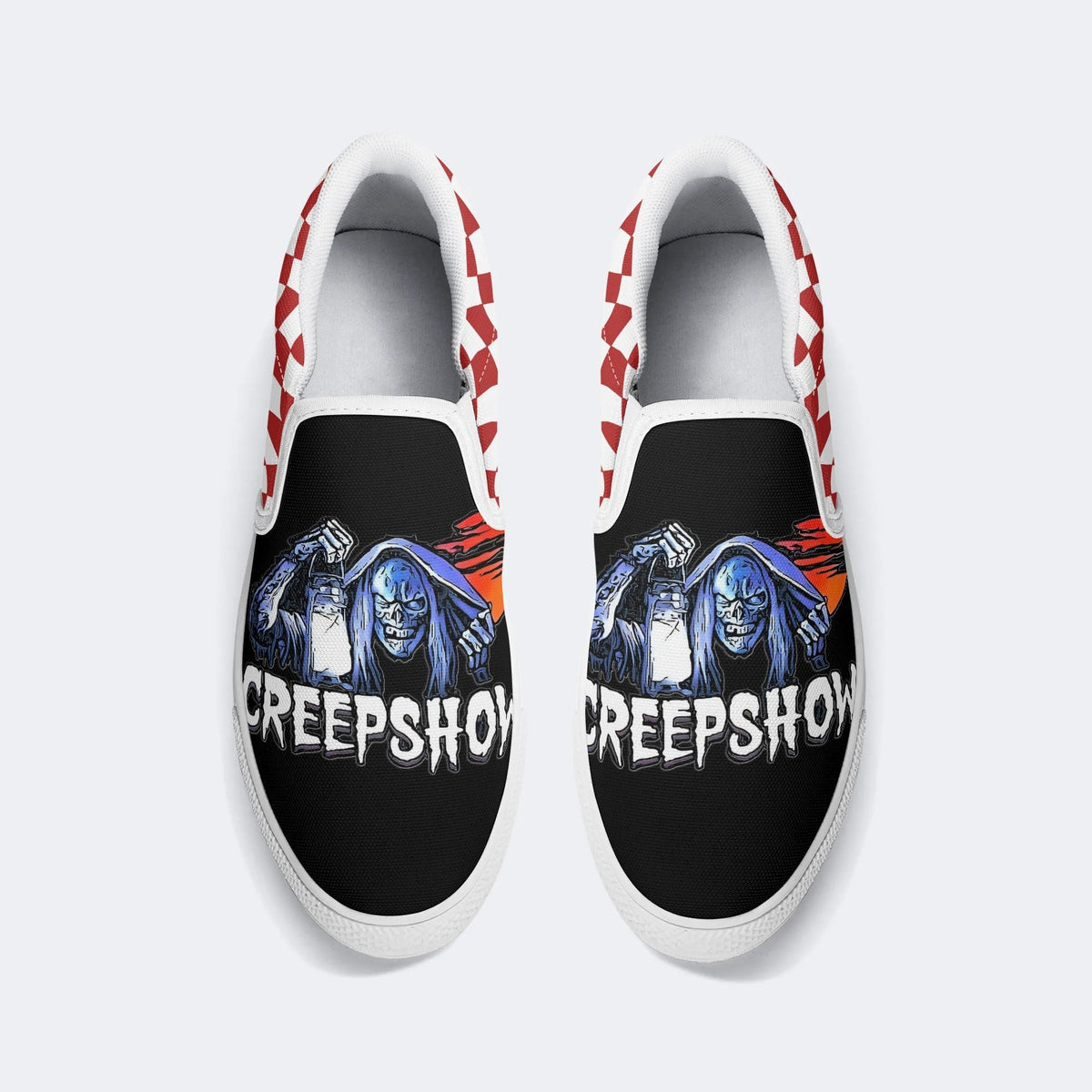 Horror Movie Vintage Graphic Print - Slip On Shoes