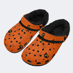 Pumpkin Spider Web - Fur Lined Slippers/Sandals