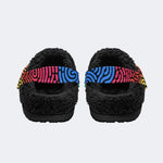 Maze Line Art - Fur Lined Slippers/Sandals