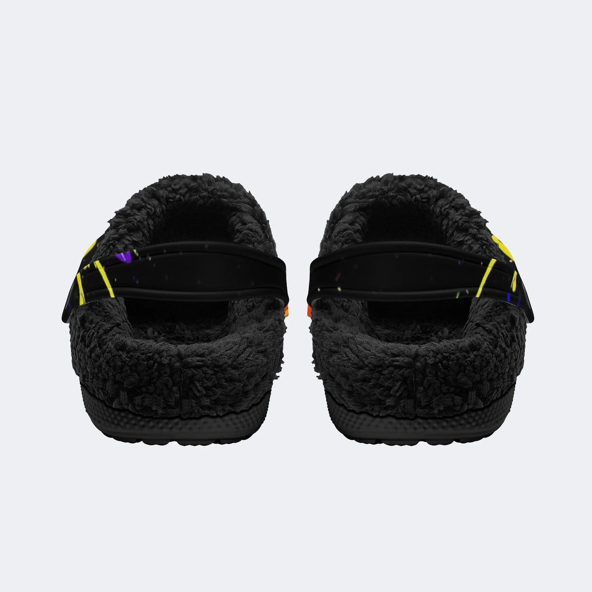 Vibrant Graffiti Splash - Fur Lined Slippers/Sandals