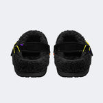Vibrant Graffiti Splash - Fur Lined Slippers/Sandals