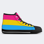 Pansexual Flag High Top Canvas Shoes