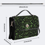 Death Moth And Animal Skeleton - Leather Satchel Bag