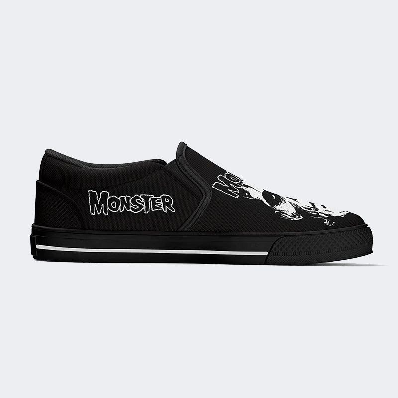 Chaussures unisexes à enfiler Monster Skull 