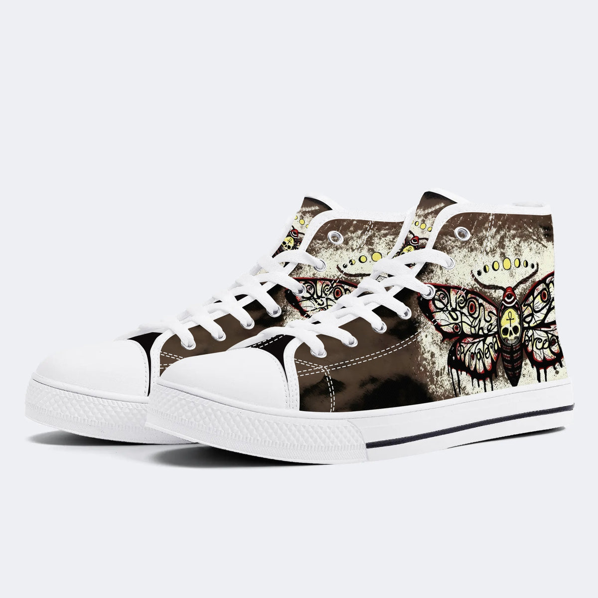 Death Moth&Skull - High Top Canvas