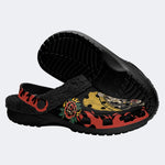 Fire Chimpanzees Print - Fur Lined Slippers/Sandals