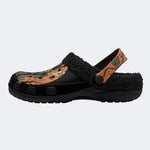 Gothic Spooky Haunted House - Fur Lined Slippers/Sandals