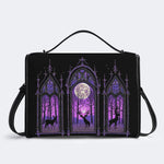 Forest Outside The Window - Leather Satchel Bag